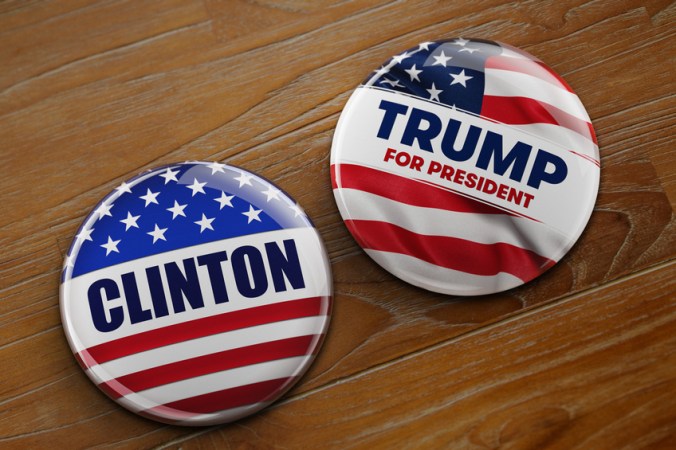 Illustration of presidential campaign buttons