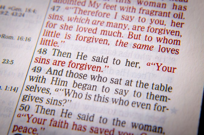 Bible text - YOUR SINS ARE FORGIVEN